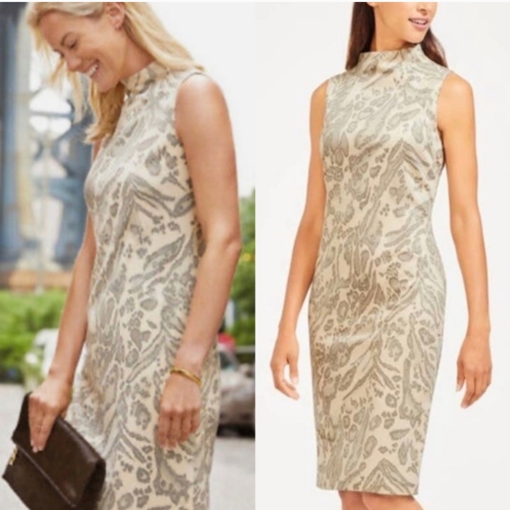Elegant Cream Patterned Dress